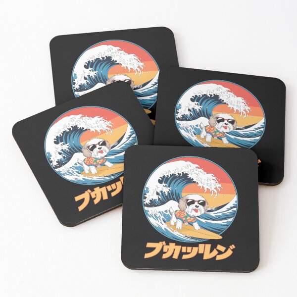 Item preview, Funny Cavachon Dog Japanese Kanagawa Wave designed and sold by FurryHavenPH.