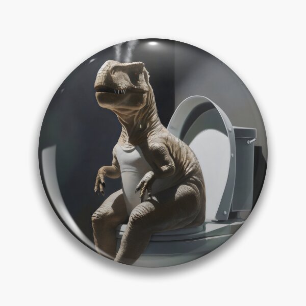 Item preview, Dinosaur in the toilet. designed and sold by MyHappyArtShop.