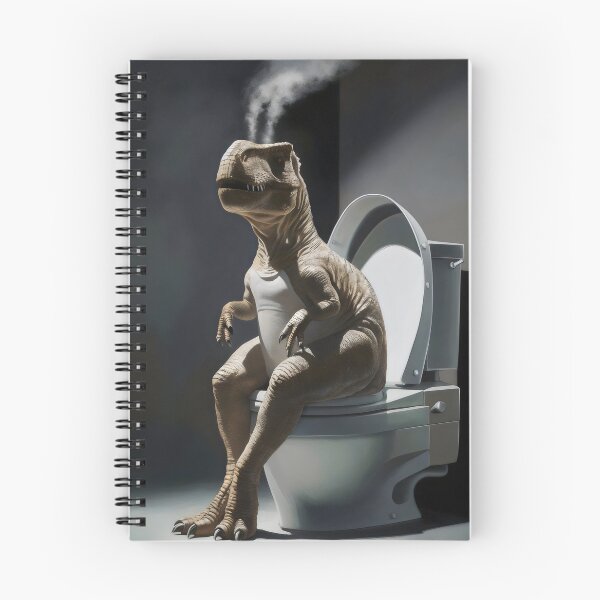 Item preview, Dinosaur in the toilet. designed and sold by MyHappyArtShop.