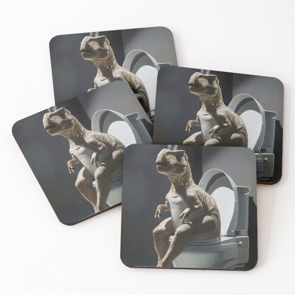 Item preview, Dinosaur in the toilet. designed and sold by MyHappyArtShop.