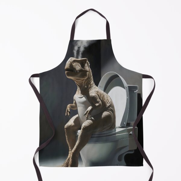 Item preview, Dinosaur in the toilet. designed and sold by MyHappyArtShop.