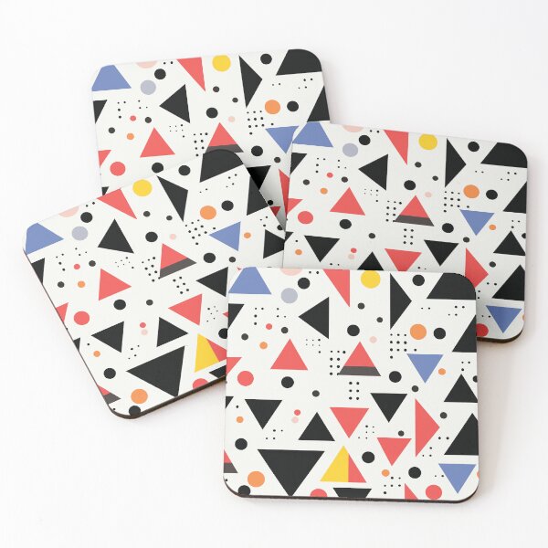 Item preview, Retro 90's Color Block Black and White Triangles designed and sold by darkskydelights.