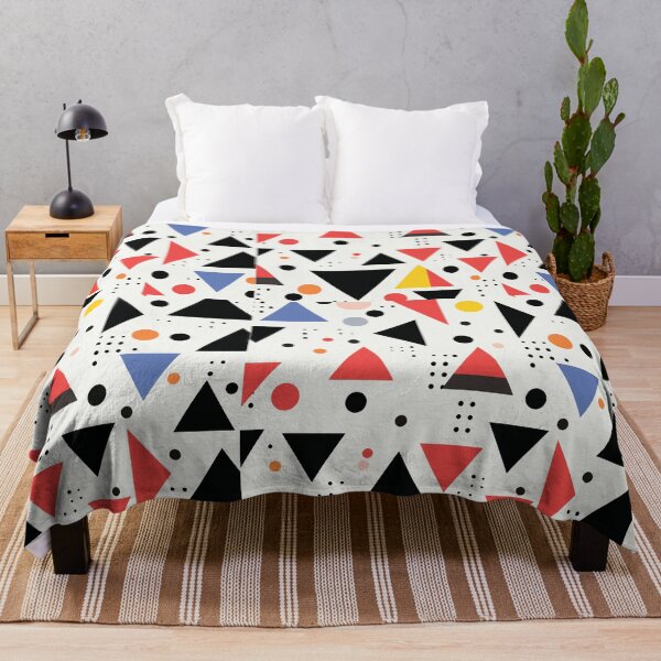 Item preview, Retro 90's Color Block Black and White Triangles designed and sold by darkskydelights.