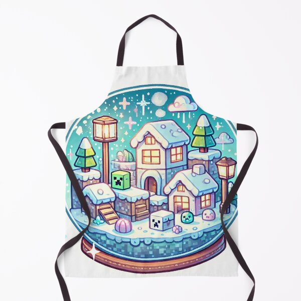 Item preview, Cute Winter Pixel Art Snow Globe with Fantasy Village Design designed and sold by pixelpopplanet.