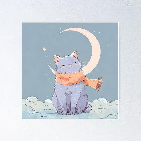 Item preview, Cat and the moon designed and sold by Wachayan.