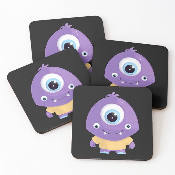 Item preview, Cute cartoon illustration of three eyed monster	 designed and sold by IrinaCuteLab.