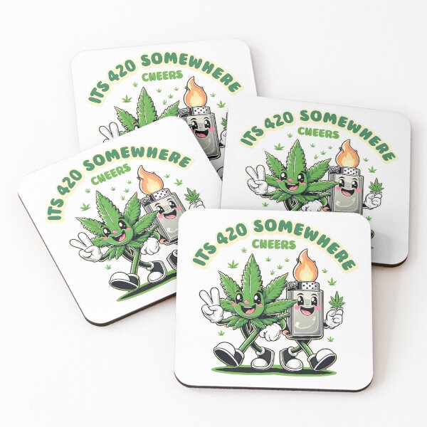 Item preview, Its 420 somewhere marijuana leaf and lighter design  designed and sold by EccentricsByE.