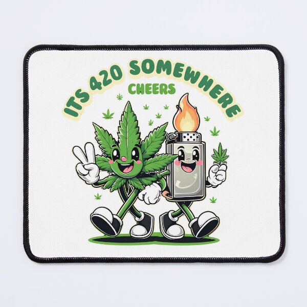 Item preview, Its 420 somewhere marijuana leaf and lighter design  designed and sold by EccentricsByE.