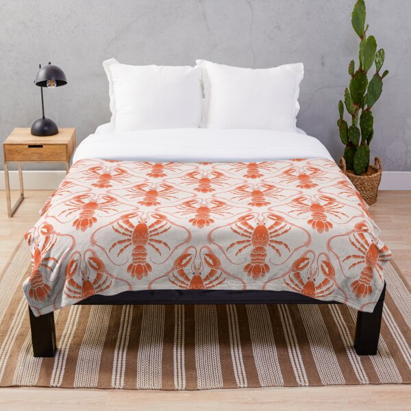Item preview, Bold Orange Lobsters on Cream designed and sold by Elisabeth Coelfen.
