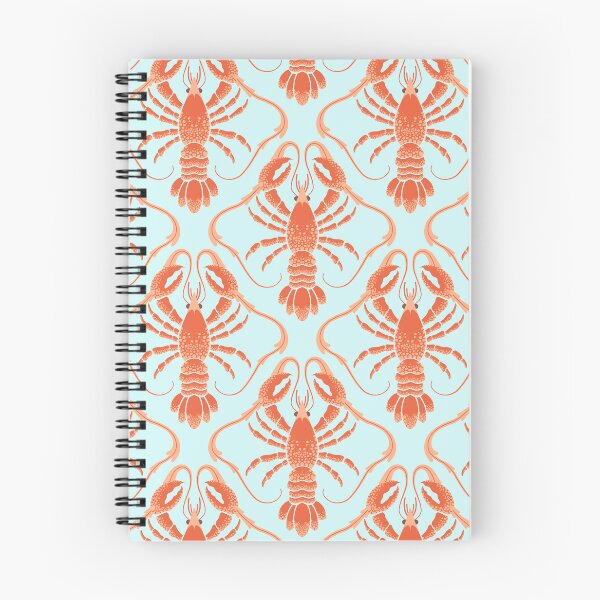 Item preview, Orange Lobsters on Light Blue Background designed and sold by Elisabeth Coelfen.