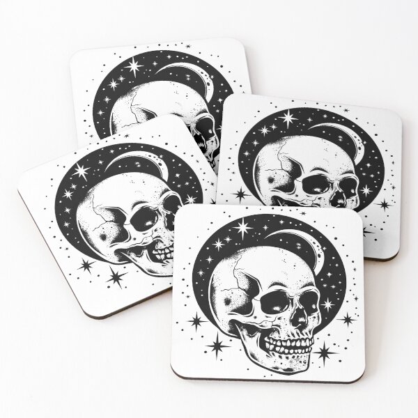 Item preview, Black Celestial Skull designed and sold by ajollycreation.