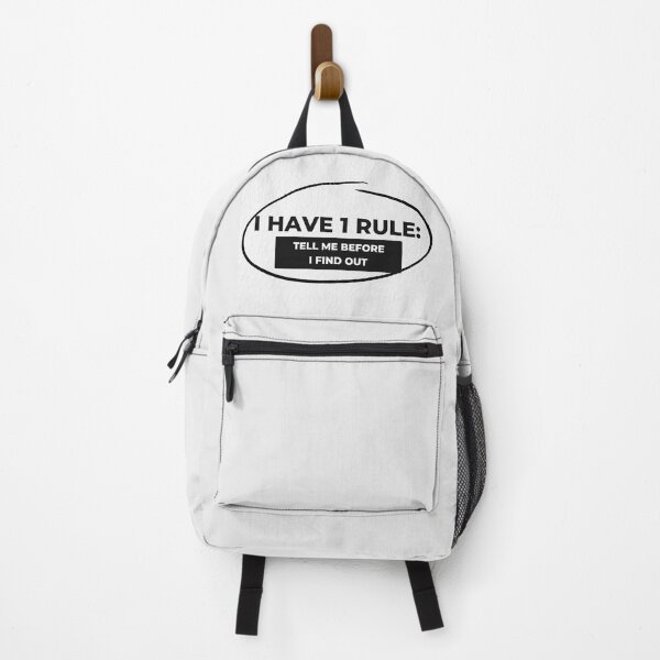 Item preview, I HAVE 1 RULE: TELL ME BEFORE I FIND OUT - BLACK & WHITE designed and sold by TishCO.