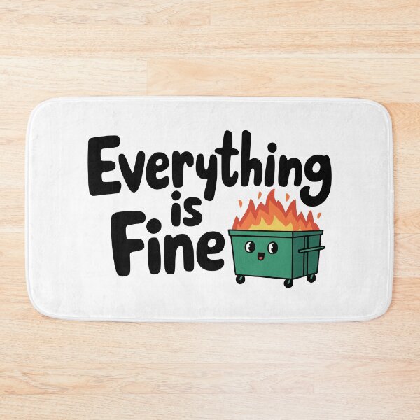 Item preview, Everything Is Fine! Cute Dumpster Fire Cartoon! designed and sold by PMCreative.