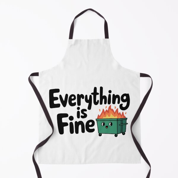Item preview, Everything Is Fine! Cute Dumpster Fire Cartoon! designed and sold by PMCreative.