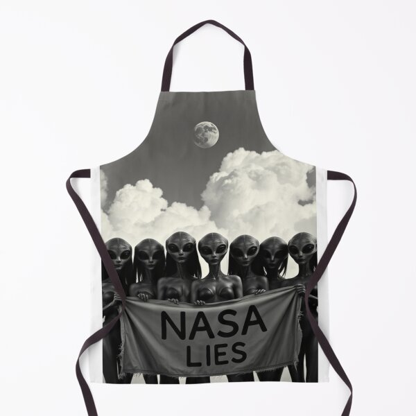 Item preview, Alien babes holding a sign saying NASA LIES designed and sold by Goth Boy Gang.