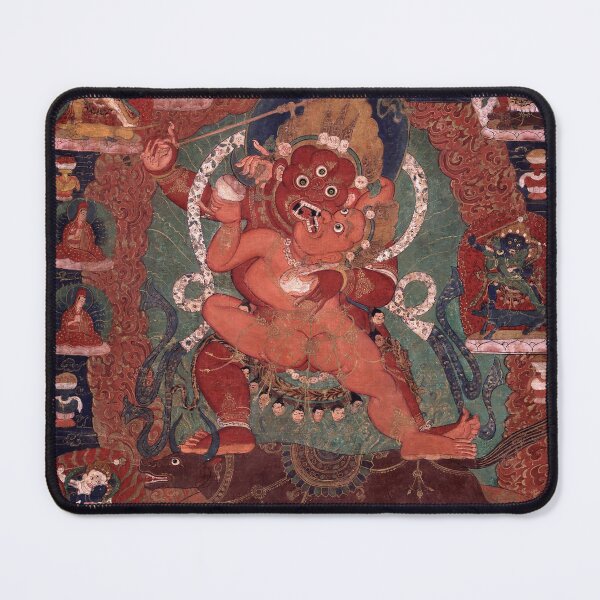 Item preview, Mandala 214 Yamari Rakta Buddhist Deity Virupa Lineage 5 Deity 1700s designed and sold by GuyBlank.