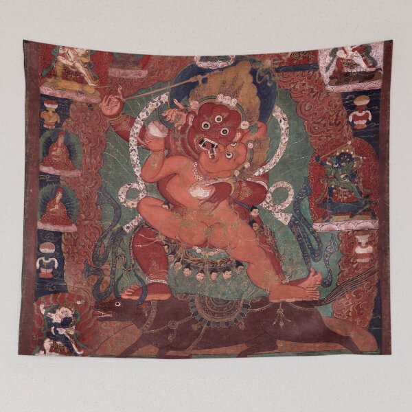 Item preview, Mandala 214 Yamari Rakta Buddhist Deity Virupa Lineage 5 Deity 1700s designed and sold by GuyBlank.