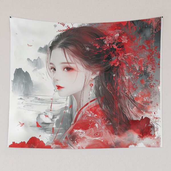 Item preview, Crimson Elegance: The Bloom of Serenity designed and sold by davidonstudio.