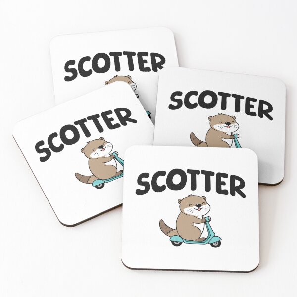 Item preview, Scotter! Cute Otter Scooter Pun designed and sold by PMCreative.
