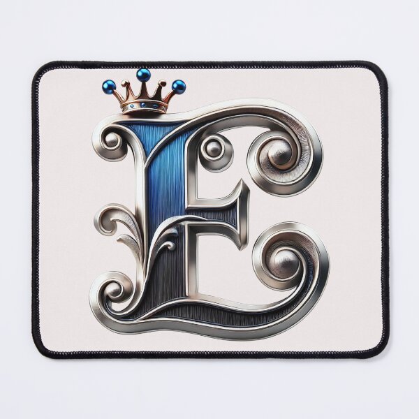 Item preview, crown,elegant,Elegant 3D Letter E with Crown Design, royal designed and sold by EpicBuy.