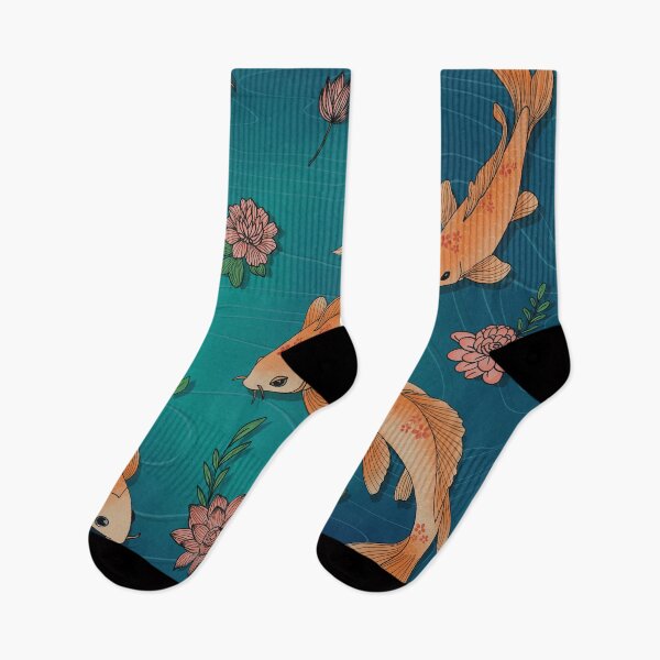 Item preview, Graceful Koi Fish in a Serene Pond with Lotus Flowers designed and sold by PinFlick.