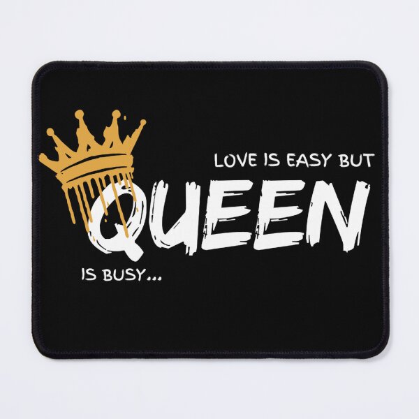 Item preview, LOVE IS EASY BUT QUEEN IS BUSY - WHITE PRINT designed and sold by TishCO.