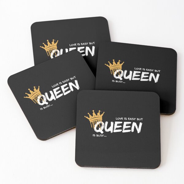 Item preview, LOVE IS EASY BUT QUEEN IS BUSY - WHITE PRINT designed and sold by TishCO.