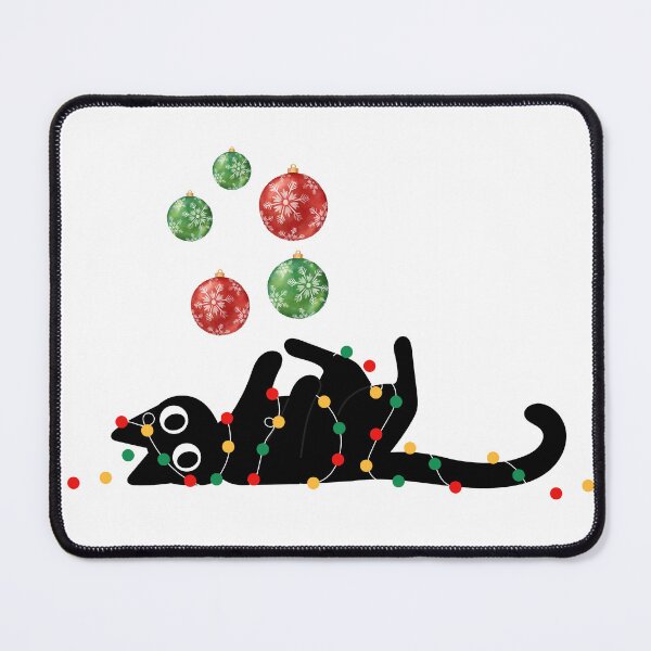 Item preview, Happy Black Cat Tangled Up In Christmas colorful brightTree Lights designed and sold by Sand-Store.