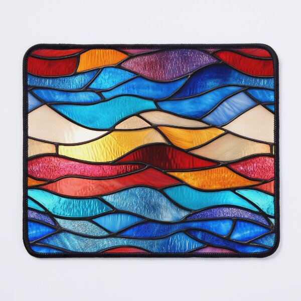 Item preview, Abstract Wave-Like Stained Glass designed and sold by DigitaICraft.