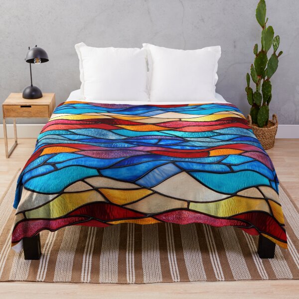 Item preview, Abstract Wave-Like Stained Glass designed and sold by DigitaICraft.