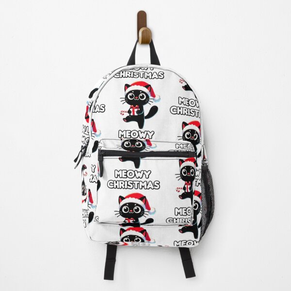 Item preview, Black Cat Christmas Santa Hat Funny Meowy Cats Lovers Matching Family  designed and sold by Creat-Des.