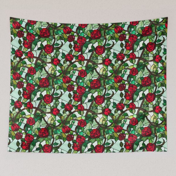 Item preview, Roses Stained Glass designed and sold by DigitaICraft.