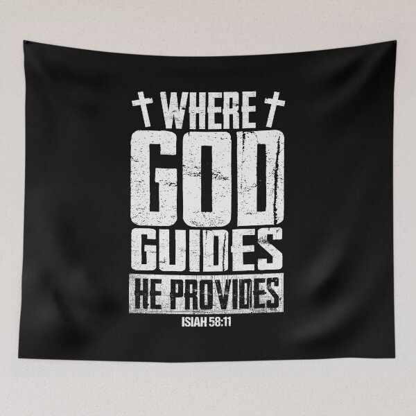 Item preview, Where God Guides He Provides Christianity Design designed and sold by PNGShop.
