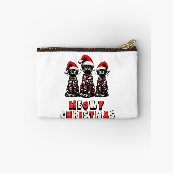 Item preview, Black Cat Christmas Santa Hat Funny Meowy Cats Lovers Matching Family  designed and sold by Creat-Des.
