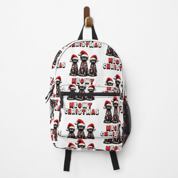 Item preview, Black Cat Christmas Santa Hat Funny Meowy Cats Lovers Matching Family  designed and sold by Creat-Des.