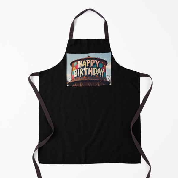 Item preview, Happy Birthday old rusty water tower designed and sold by DesignAFind.