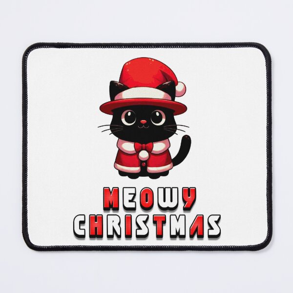 Item preview, Black Cat Christmas Santa Hat Funny Meowy Cats Lovers Matching Family designed and sold by Creat-Des.