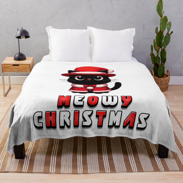 Item preview, Black Cat Christmas Santa Hat Funny Meowy Cats Lovers Matching Family  designed and sold by Creat-Des.