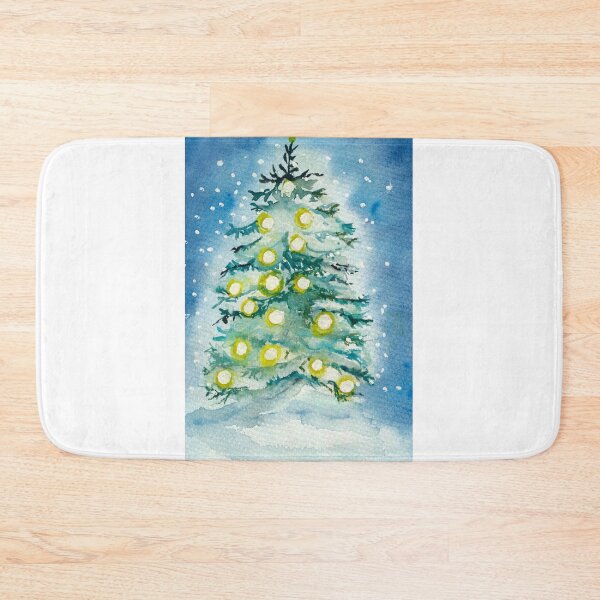 Item preview, Radiant Christmas Tree Illuminating a Snowy Winter Night designed and sold by artshop77.