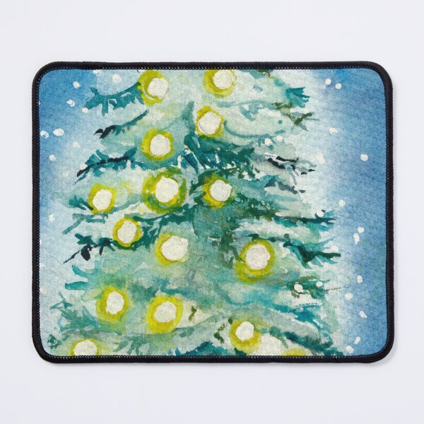 Item preview, Radiant Christmas Tree Illuminating a Snowy Winter Night designed and sold by artshop77.