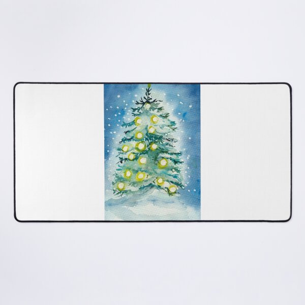 Item preview, Radiant Christmas Tree Illuminating a Snowy Winter Night designed and sold by artshop77.