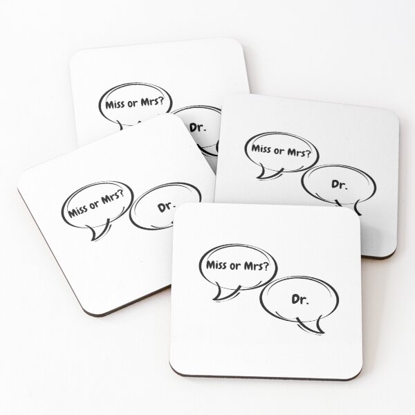 Item preview, Miss or Mrs? Dr. - Black & White Speech Bubbles designed and sold by TishCO.