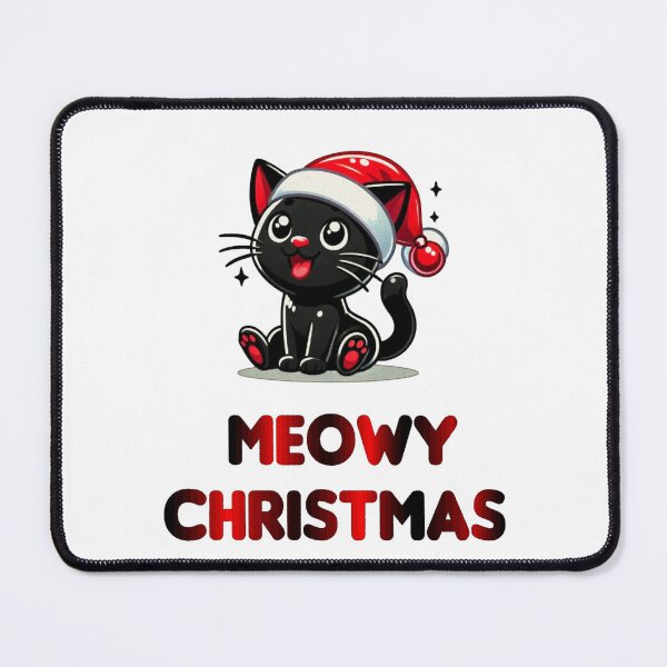 Item preview, Black Cat Christmas Santa Hat Funny Meowy Cats Lovers Matching Family designed and sold by Creat-Des.