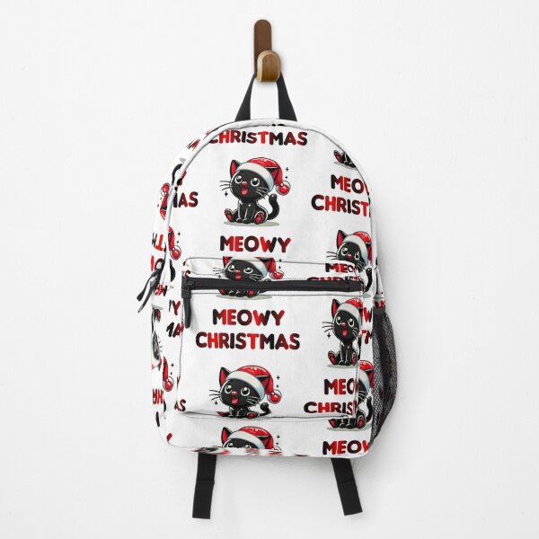 Item preview, Black Cat Christmas Santa Hat Funny Meowy Cats Lovers Matching Family  designed and sold by Creat-Des.