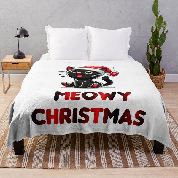 Item preview, Black Cat Christmas Santa Hat Funny Meowy Cats Lovers Matching Family  designed and sold by Creat-Des.