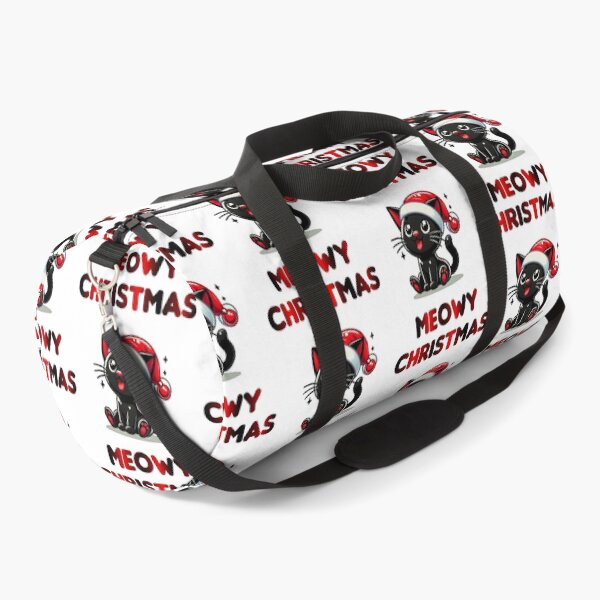 Item preview, Black Cat Christmas Santa Hat Funny Meowy Cats Lovers Matching Family  designed and sold by Creat-Des.