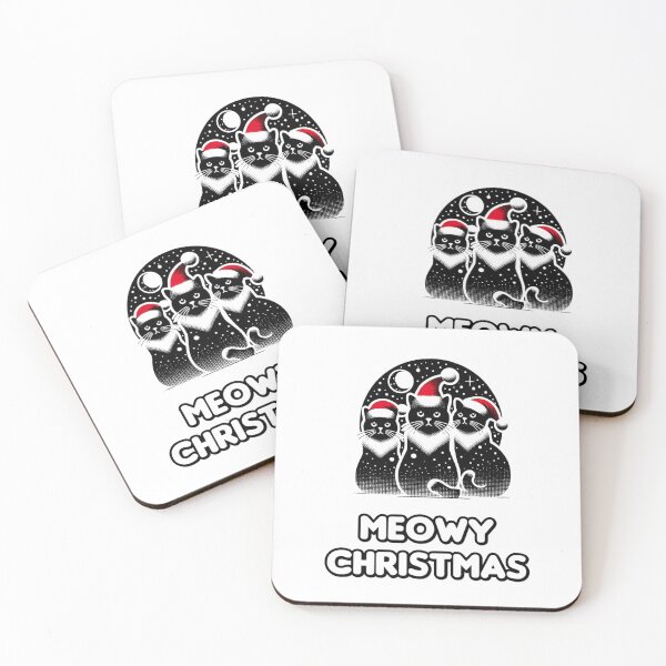 Item preview, Black Cat Christmas Santa Hat Funny Meowy Cats Lovers Matching Family  designed and sold by Creat-Des.