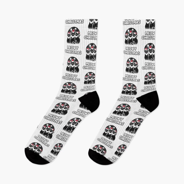 Item preview, Black Cat Christmas Santa Hat Funny Meowy Cats Lovers Matching Family  designed and sold by Creat-Des.