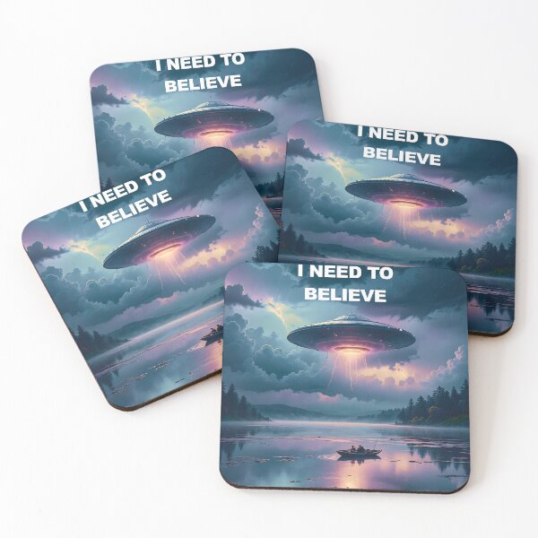 Item preview, UFO Over Lake, I Need To Believe designed and sold by Ink Art Design.