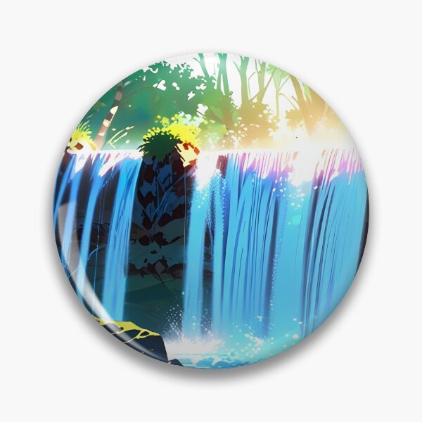 Item preview, waterfall in the green forest or green jungle 4 designed and sold by AA-designstore.